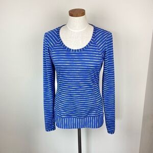 Athleta Pop Space Dye Long Sleeve Workout Top